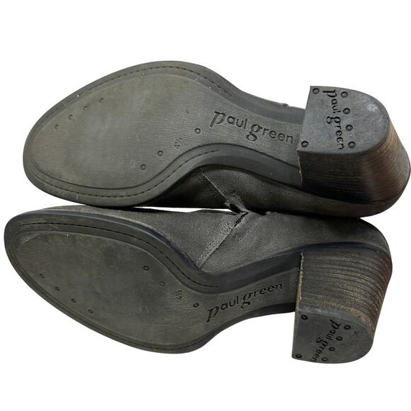 Paul Green Ankle Booties Women's Size UK 4.5 US 7 Dark Gray Suede Boots - Picture 6 of 9